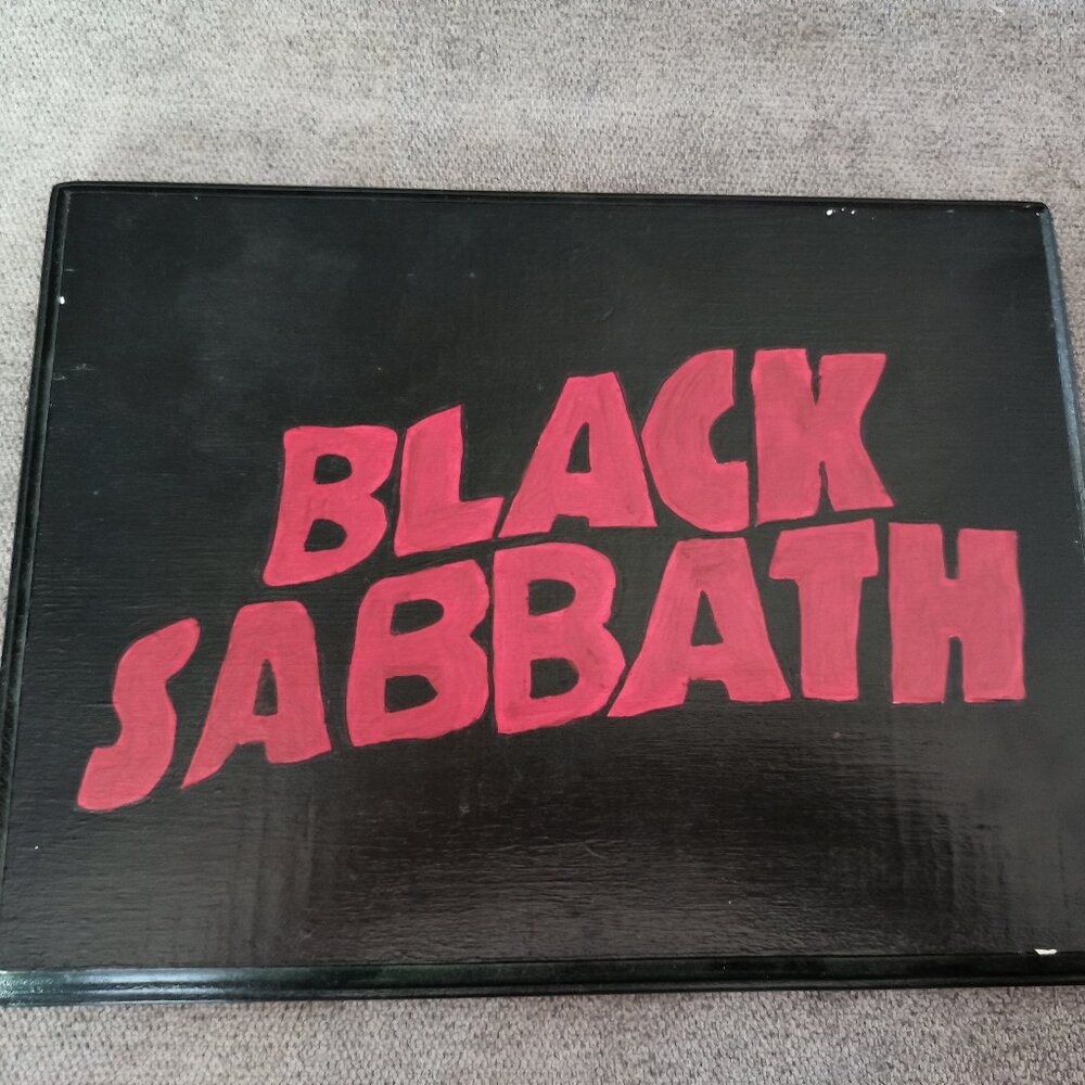 BLACK SABBATH WOOD BURNING PLAQUE